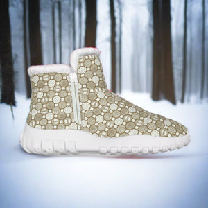 Renaissance Cream Men's Zip-up Snow Boots