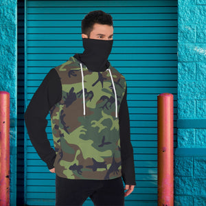 Renaissance Camo Men's Pullover Hoodie With Mask