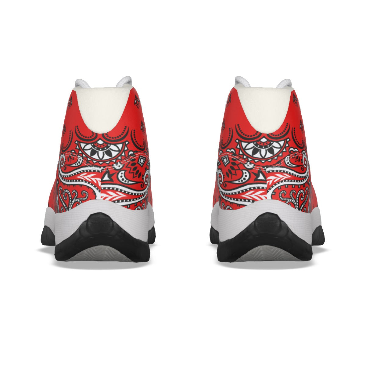Renaissance Red Bandana High Top Basketball Sneakers
