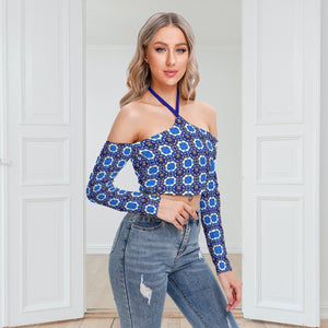 Renaissance Glass Women's Halter Lace-up Top