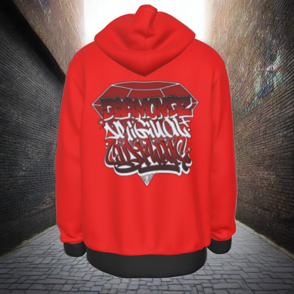 Diamondz Original Clothing Red Pullover Hoodie