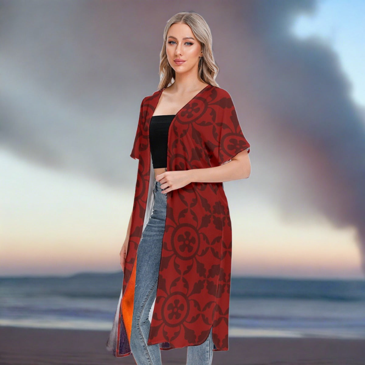 Renaissance Women's Short Sleeve Cardigan