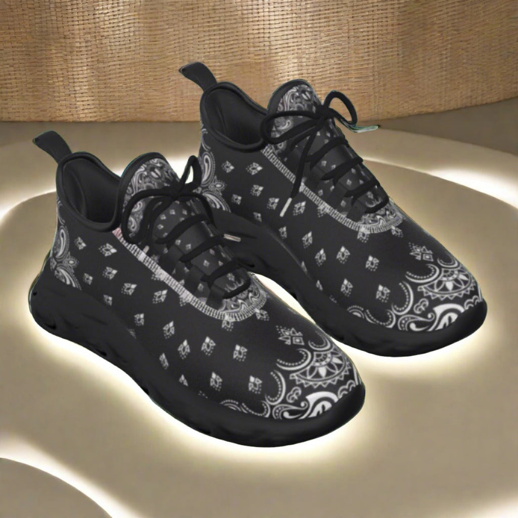 Black Bandana Women's Light Sports Shoes