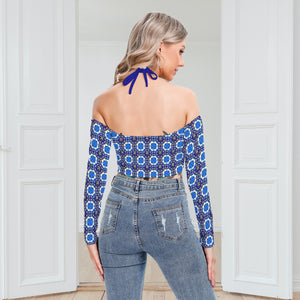 Renaissance Glass Women's Halter Lace-up Top