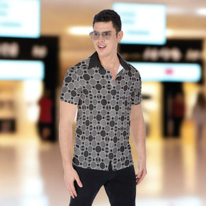 Renaissance Charcoal Men's Button Up Collared Shirt
