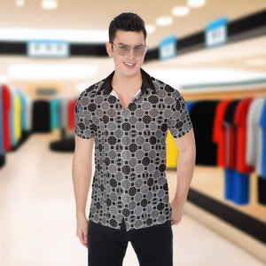 Renaissance Charcoal Men's Button Up Collared Shirt