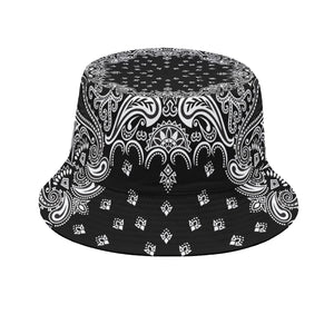 Renaissance Black Bandana Bucket - Fisherman Hat