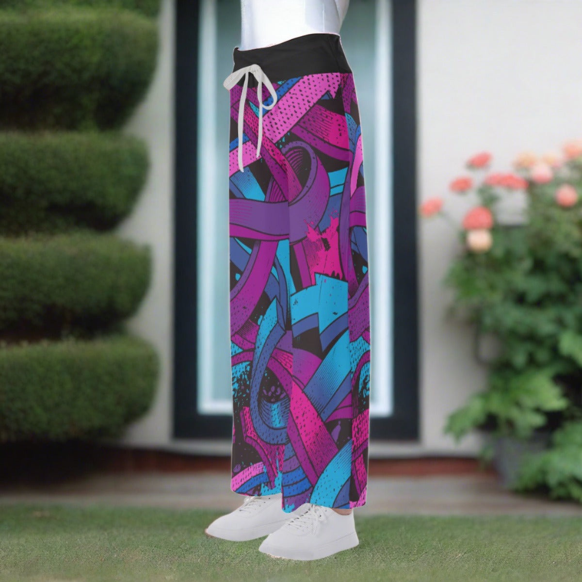Graffiti Arrowz Women's High-waisted Straight-leg Trousers