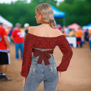 Renaissance Women's Cropped Tube Top With Long Sleeve