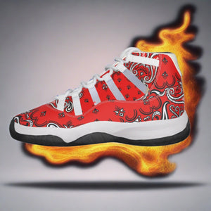 Renaissance Red Bandana High Top Basketball Sneakers
