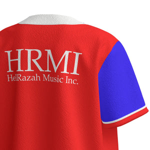 HRMI Black Superman Men's Textured Baseball Jersey