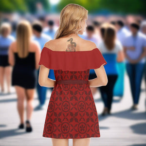 Renaissance Women's Off-shoulder Dress With Ruffle