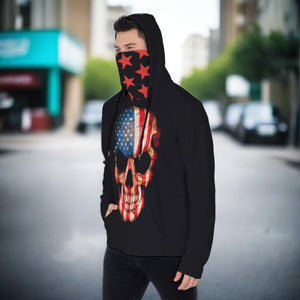 Ameriskull Men's Pullover Hoodie With Mask