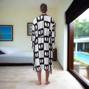 HellRazah Chessboard Men's Heavy Fleece Robe