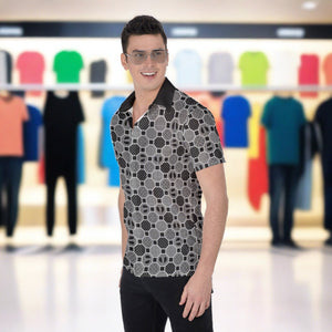 Renaissance Charcoal Men's Button Up Collared Shirt