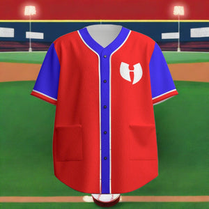 HRMI Black Superman Men's Textured Baseball Jersey