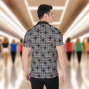 Renaissance Charcoal Men's Button Up Collared Shirt