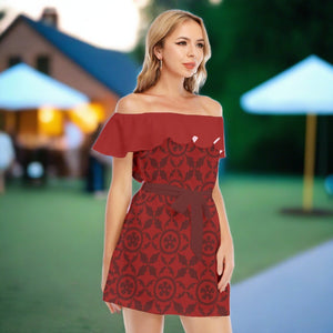 Renaissance Women's Off-shoulder Dress With Ruffle