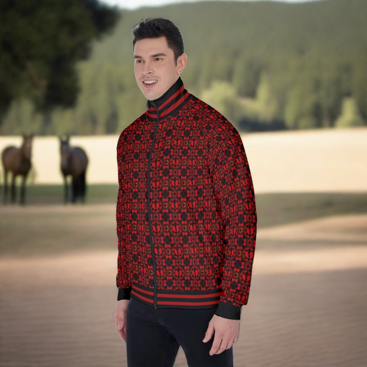 Renaissance Ruby Stand Collar Jacket