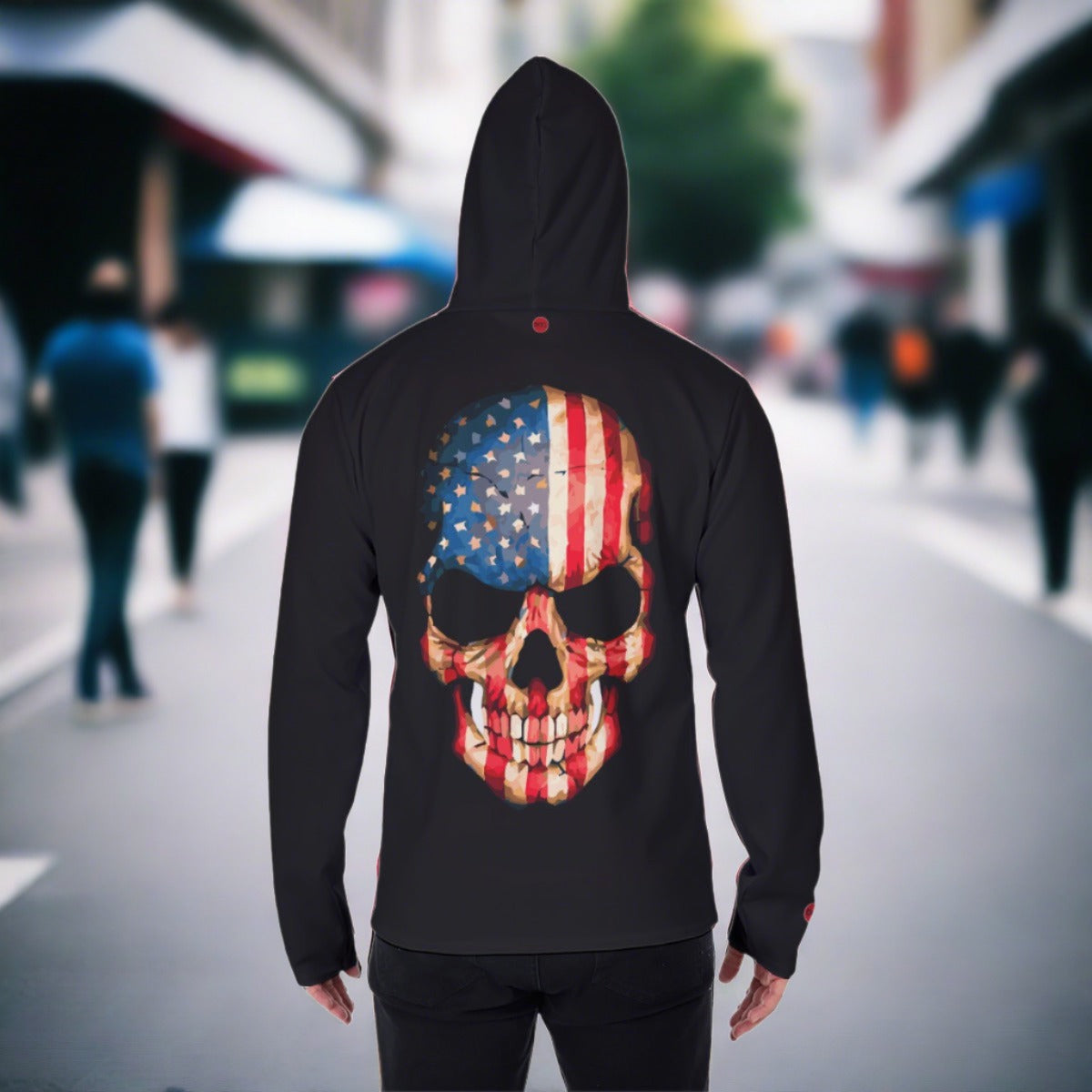 Ameriskull Men's Pullover Hoodie With Mask