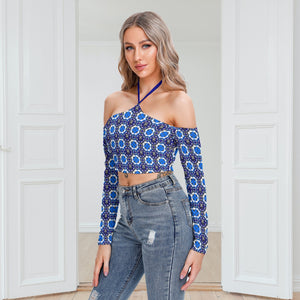 Renaissance Glass Women's Halter Lace-up Top