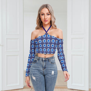 Renaissance Glass Women's Halter Lace-up Top