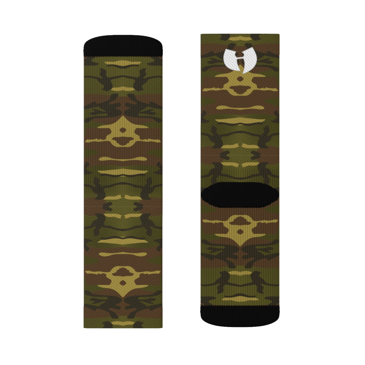 HRMI Army Camo Logo Designer Socks Official HeavenRazah Merch - Hell Razah Music Inc.