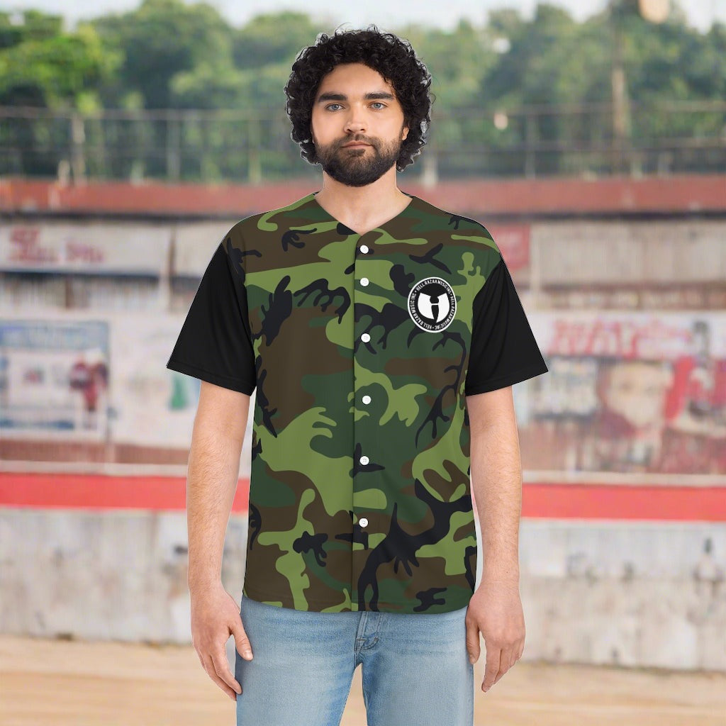 Operation Warfare Renaissance Apparel Men's Army Camo Baseball Jersey