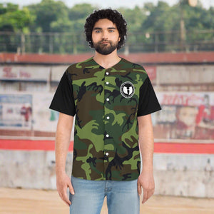 Operation Warfare Renaissance Apparel Men's Army Camo Baseball Jersey