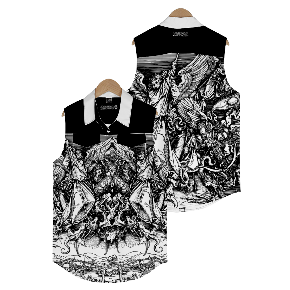 Heaven Vs Hell Women's Sleeveless Shirt w/ Double Pockets