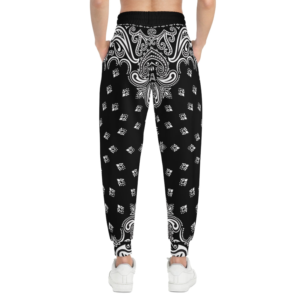 Black Bandana Unisex Athletic Joggers