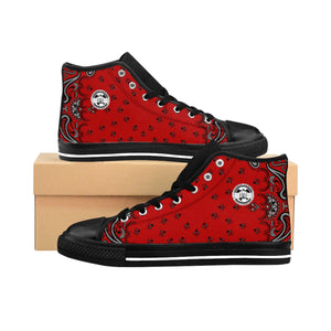 Ghetto Gov't Officialz Red Bandana Logo Designer Shoes Men's High-Top Sneakers Heaven Razah - Hell Razah