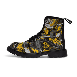 Diamondz OC Kicks and Cans Graffiti Style Designer Men's Martin Boots