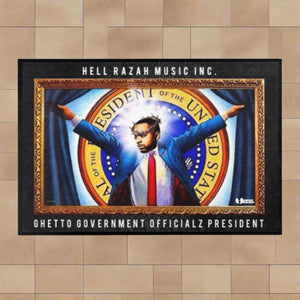 Hell Razah Music Inc. Ghetto Gov't Officialz President Collectible Area Rug