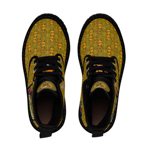 Official Hell Razah Praying Hands Emblem Designer Men's Martin Boots Art by iHustle365_