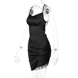 Women's Back Cutout Sexy Sling Dress Mini Dress