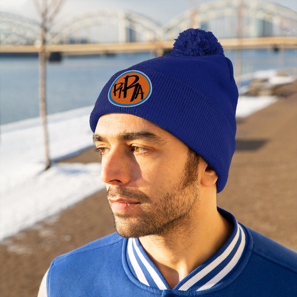 RRA Razah Renaissance Apparel NY Theme Pom Pom Beanie