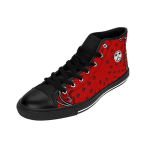 Ghetto Gov't Officialz Red Bandana Logo Designer Shoes Men's High-Top Sneakers Heaven Razah - Hell Razah