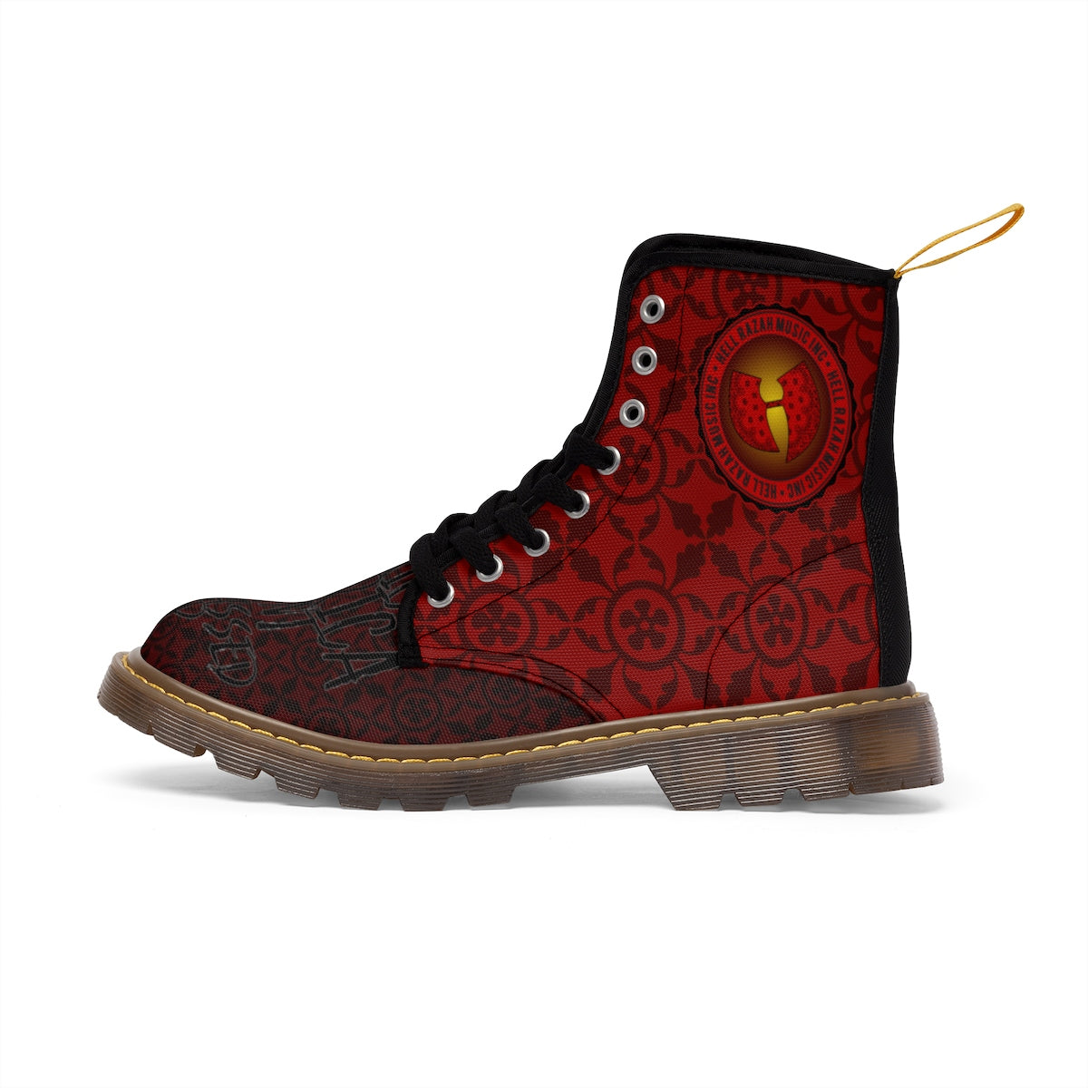 Official Hell Razah Music Inc Logo Dont Get Gassed Up Designer Kicks Graphics by iHustle365_ Men's Martin Boots Heaven Razah