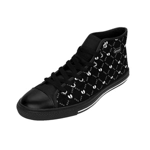 Genuine GGO White on Black Men's High-top Sneakers