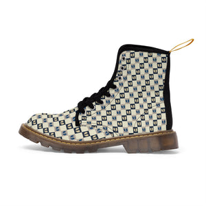 Safari Chessboard Men's Canvas Boots