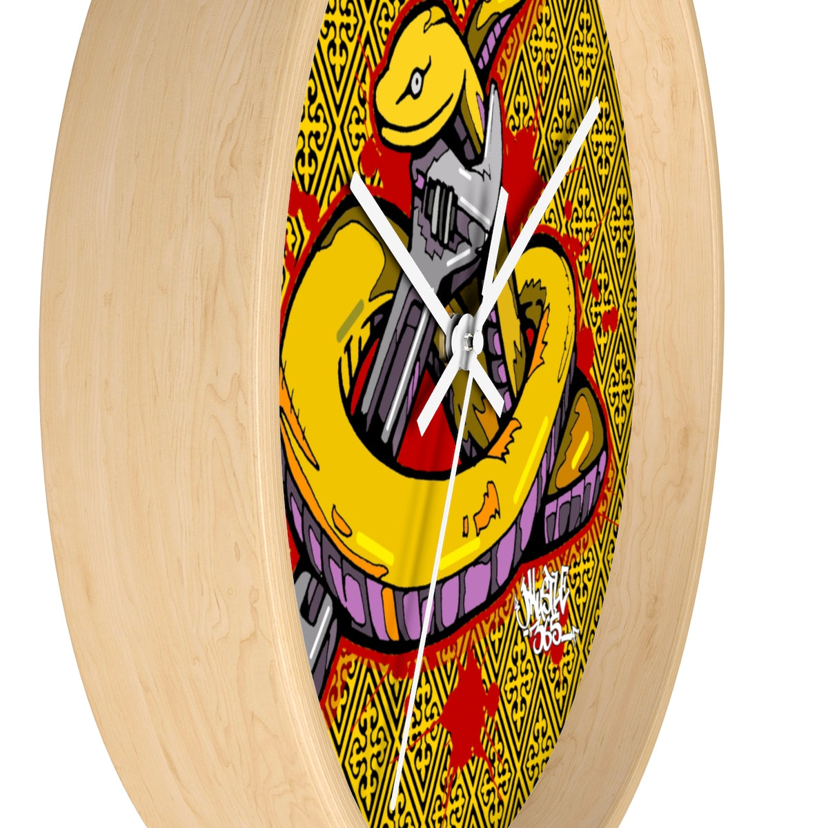 Official Hell Razah Music Inc Snakes Get Wrenched Designer Wall Clock Graphics by iHustle365_