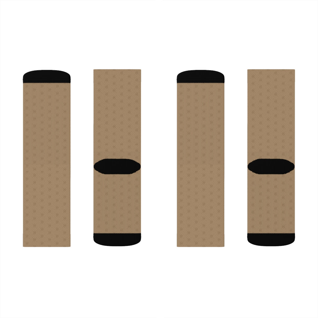 HRMI HellRazah Music Inc. Tan Designer Socks Official HeavenRazah Merchandise