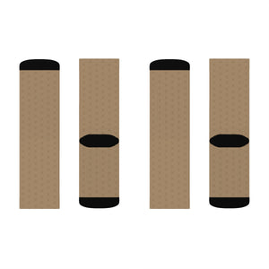 HRMI HellRazah Music Inc. Tan Designer Socks Official HeavenRazah Merchandise