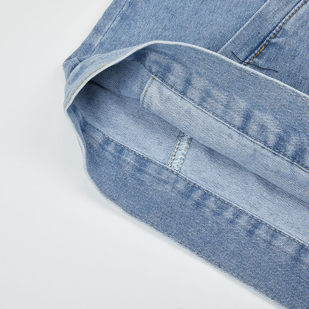 Wingz Up Vintage Sleeveless Denim Jacket