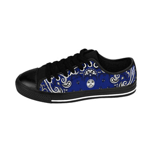 Ghetto Gov't Officialz Blue Bandana Logo Men's Sneakers