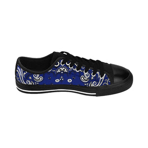Ghetto Gov't Officialz Blue Bandana Logo Men's Sneakers
