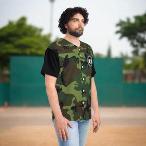 Operation Warfare Renaissance Apparel Men's Army Camo Baseball Jersey