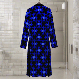 Renaissance Apparel Blue Azure Men’s Loose-fitting Bathrobe