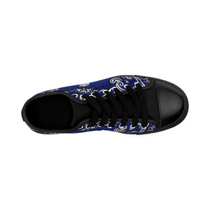 Ghetto Gov't Officialz Blue Bandana Logo Men's Sneakers